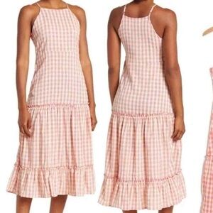 Nanette Lepore Pink and Yellow Gingham Maxi Dress - 4